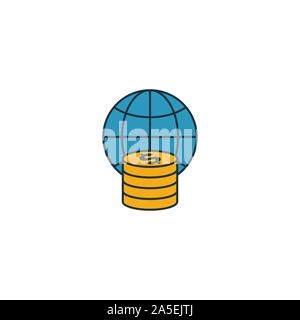 La tokenisation icon set. Quatre éléments dans diférents styles à partir d'icônes fintech collection. La tokenisation créatif rempli d'icônes de couleur, contours, et télévision Illustration de Vecteur