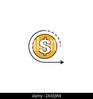 Avenir de l'argent icon set. Quatre éléments dans diférents styles à partir d'icônes fintech collection. L'avenir de la création d'argent rempli d'icônes de couleur, contours, et Illustration de Vecteur