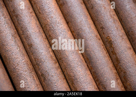 Détail de l'affichage sur les tubes de fer rouillé Banque D'Images