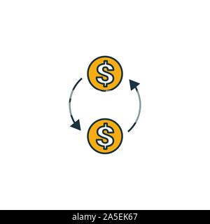 Paiement direct icon set. Quatre éléments dans diférents styles à partir d'icônes fintech collection. Paiement direct créatif rempli d'icônes de couleur, contours, et Illustration de Vecteur