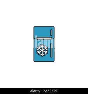Accueil Réfrigérateur icon set. Quatre éléments dans diférents styles à partir de la collection d'icônes. Creative accueil réfrigérateur rempli d'icônes de couleur, contours, et télévision Illustration de Vecteur