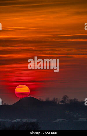 Coucher de soleil à Cracovie, Krakus humeur - Pologne Banque D'Images