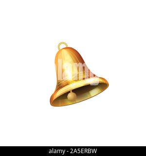 Illustration Vecteur de brillant or Noël cloches décorées Illustration de Vecteur