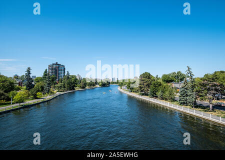 Vue du canal Rideau, Ottawa, Canada Banque D'Images