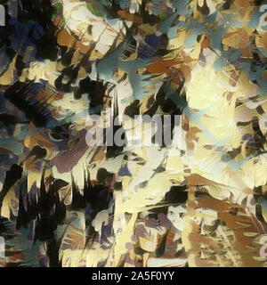 La peinture abstraite. Les coups de pinceau en beige Banque D'Images