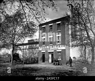 Vue extérieure de l'esclave de stylo Prix, Birch et Co. Alexandria, Va. Photographie par le Capitaine Andrew J. Russell. À partir de la Collection Mathew Brady. Banque D'Images