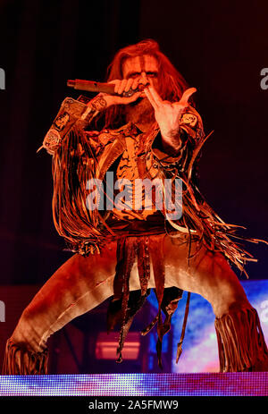 Las Vegas, Nevada, USA. 19 octobre, 2019. Rob Zombie l'exécution en concert à la troisième édition annuelle de Las Stique heavy metal music festival tenu à la Centre-ville de Las Vegas Events Center. Crédit de photo : Ken Howard Crédit Images : Ken Howard/Alamy Live News Banque D'Images