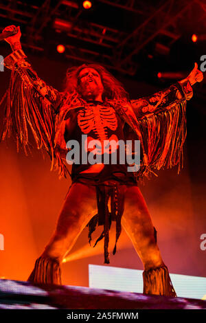 Las Vegas, Nevada, USA. 19 octobre, 2019. Rob Zombie l'exécution en concert à la troisième édition annuelle de Las Stique heavy metal music festival tenu à la Centre-ville de Las Vegas Events Center. Crédit de photo : Ken Howard Crédit Images : Ken Howard/Alamy Live News Banque D'Images