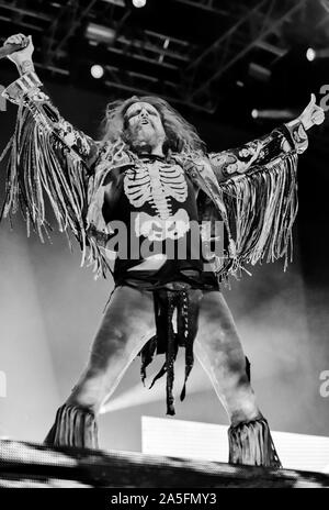 Las Vegas, Nevada, USA. 19 octobre, 2019. Rob Zombie l'exécution en concert à la troisième édition annuelle de Las Stique heavy metal music festival tenu à la Centre-ville de Las Vegas Events Center. Crédit de photo : Ken Howard Crédit Images : Ken Howard/Alamy Live News Banque D'Images