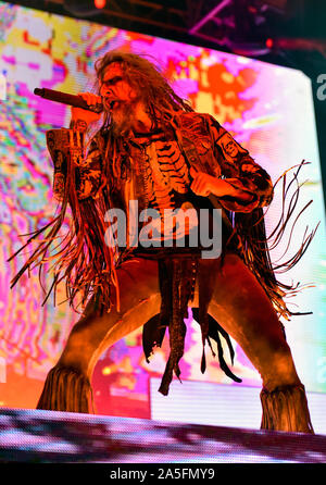 Las Vegas, Nevada, USA. 19 octobre, 2019. Rob Zombie l'exécution en concert à la troisième édition annuelle de Las Stique heavy metal music festival tenu à la Centre-ville de Las Vegas Events Center. Crédit de photo : Ken Howard Crédit Images : Ken Howard/Alamy Live News Banque D'Images