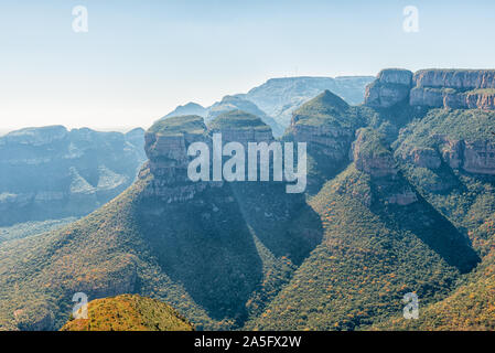 Les Trois Rondavels dans le Blyde River Canyon du point de vue Banque D'Images