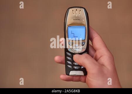 Jeu ancien téléphone Banque D'Images