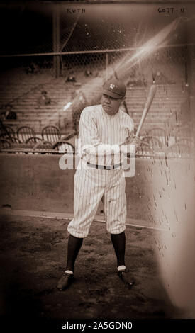 Babe Ruth, New York American League Baseball Banque D'Images