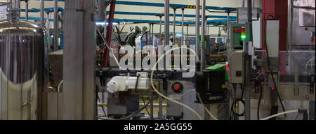 L'usine d'industriels pour la mise en bouteille de vin et faire à Santiago du Chili Banque D'Images