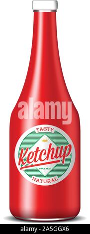 Bouteille de ketchup Illustration de Vecteur