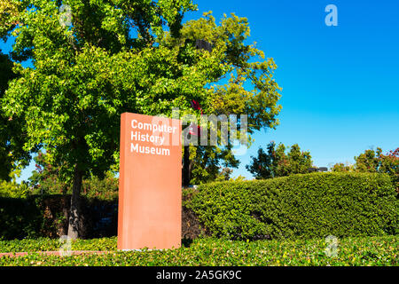 Computer History Museum sign in Silicon Valley - Mountain View, Californie, USA - 2019 Banque D'Images