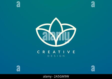 Bouton floral logo design sous forme de résumé. Vecteur conception simple et moderne pour des produits et des entreprises dans l'hôtel, spa, beauté, santé, mode, cosmétiques, Illustration de Vecteur
