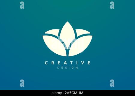 Bouton floral logo design sous forme de résumé. Vecteur conception simple et moderne pour des produits et des entreprises dans l'hôtel, spa, beauté, santé, mode, cosmétiques, Illustration de Vecteur