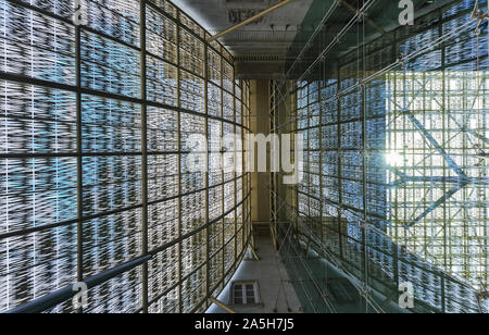 Singapour-05 Mai 2018:Singapore National Gallery glass facade Vue détaillée Banque D'Images