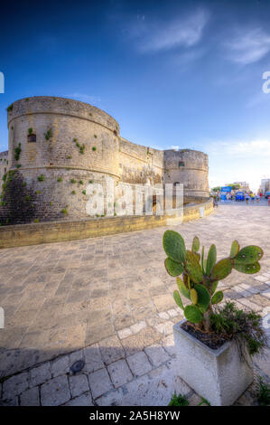 Italie, Pouilles, Otranto, le Château Aragonais Banque D'Images