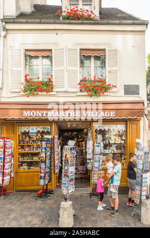 Village de Montmartre, une boutique de souvenirs Banque D'Images