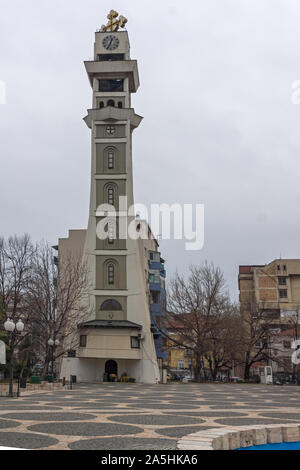SKOPJE, Macédoine DU NORD - 24 février 2018 : Saint Clément d'Ohrid Eglise en ville de Skopje, Macédoine du Nord Banque D'Images