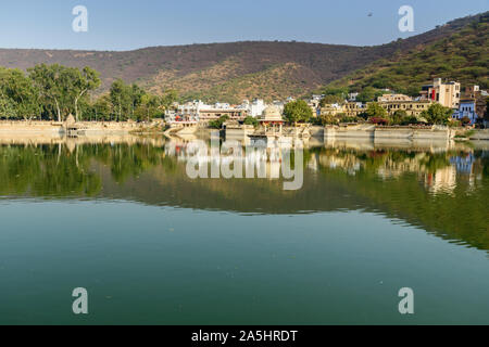 Nawal Sagar Lake dans Varkala. Le Rajasthan. L'Inde Banque D'Images