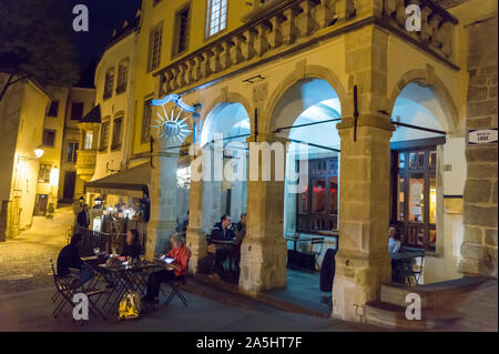 Steiler et Dipso Ennert de République du vin bar à vin, la ville de Luxembourg, Grand-Duché de Luxembourg Banque D'Images