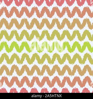 Modèle vectoriel continu avec rayures zigzag rose et jaune sur fond clair Illustration de Vecteur