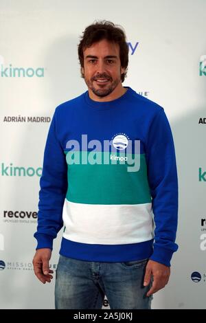 Madrid, Espagne. 21 Oct, 2019. Fernando Alonso lors de la présentation du projet "Mission Blue x Kimoa', à Madrid le 21 octobre 2019 Credit : CORDON PRESS/Alamy Live News Banque D'Images