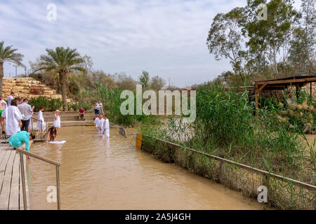 Qasr el Yahud, Jerico, Israël 02-26-2018 : le site du baptême du Jourdain Banque D'Images