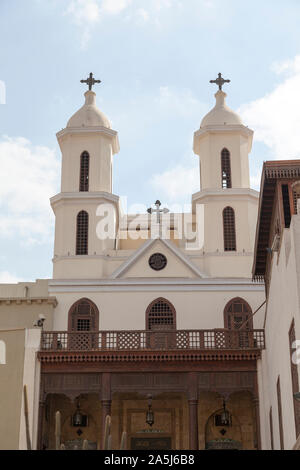 Egypte, le Caire, l'Eglise orthodoxe copte de Sainte Vierge Marie également connue sous le nom d'Eglise Hanging. Banque D'Images