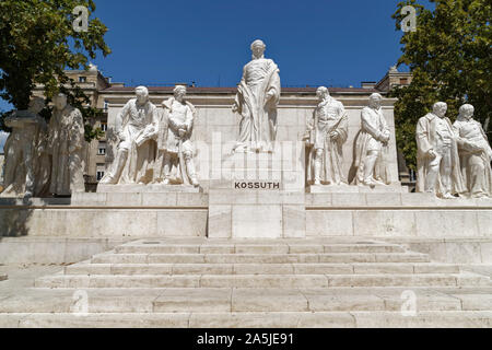 Budapest, Hongrie. 15 août, 2019. Kossuth Memorial, un monument public dédié aux ex-Regent-President hongrois Lajos Kossuth. Banque D'Images