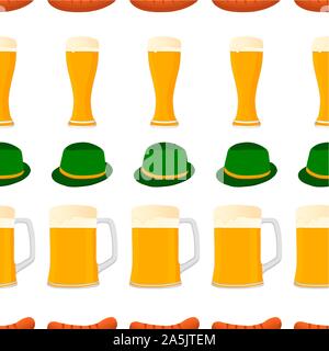 Illustration sur le thème grand modèle de couleur, de l'Oktoberfest allemand il fest bretzel. La collection est constituée de fest pretzel, accessoire pour ok Illustration de Vecteur