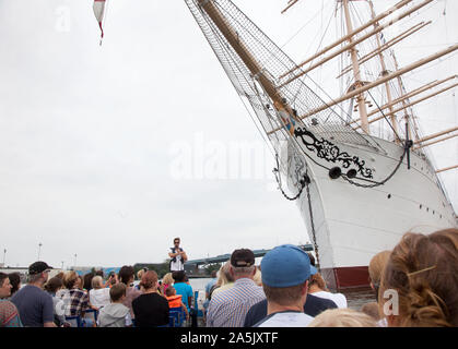 Tournée avec les bateaux Paddan dans le port de Göteborg. Ici à Barken Viking à Lilla bommen.Photo Jeppe Gustafsson Banque D'Images