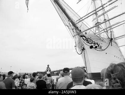 Tournée avec les bateaux Paddan dans le port de Göteborg. Ici à Barken Viking à Lilla bommen.Photo Jeppe Gustafsson Banque D'Images