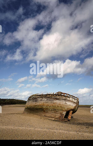 Naufrage en Baie Dulas, près de Holyhead sur Anglesey, au nord du Pays de Galles Banque D'Images