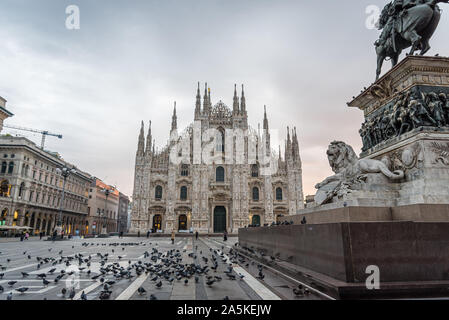 La Piazza del Duomo, Milan, Italie Banque D'Images