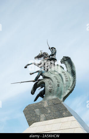 La batramie de 'Blue Army' Monument de la place Grunwald, Varsovie, Pologne Banque D'Images