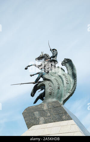 La batramie de 'Blue Army' Monument de la place Grunwald, Varsovie, Pologne Banque D'Images