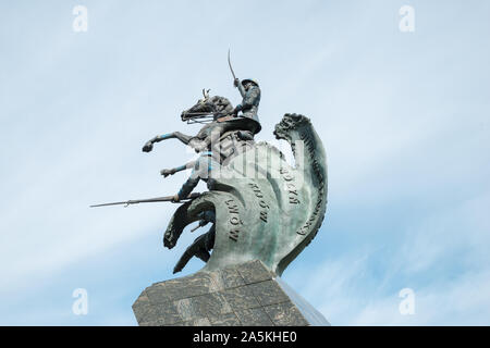 La batramie de 'Blue Army' Monument de la place Grunwald, Varsovie, Pologne Banque D'Images