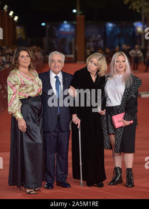 L'Italie, Rome, 21 Octobre 2019 : 14e Festival du Film de Rome Photocall du film 'l'irlandais' sur la photo : Cathy Scorsese, Martin Scorsese, Helen Morris Banque D'Images