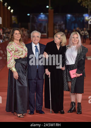 L'Italie, Rome, 21 Octobre 2019 : 14e Festival du Film de Rome Photocall du film 'l'irlandais' sur la photo : Cathy Scorsese, Martin Scorsese, Helen Morris Banque D'Images