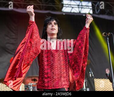 14 septembre 2019, Chicago, Illinois, États-Unis : LUC SPILLER Les équilibreurs pendant l'ÉMEUTE Fest Festival de musique au Douglas Park à Chicago, Illinois (crédit Image : © Daniel DeSlover/Zuma sur le fil) Banque D'Images