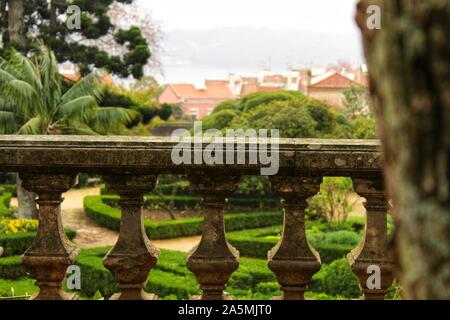 Lisbonne, Portugal- 28 décembre 2017, l'art topiaire:jardin dans le jardin botanique de Ajuda en hiver à Lisbonne, Portugal Banque D'Images