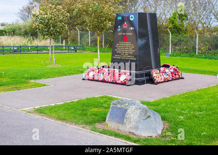 11 octobre 2019 Le Jardin du souvenir et mémorial aux sections locales de Portavogie en Irlande du Nord qui sont morts pour la défense de la couronne dans les guerres de Banque D'Images