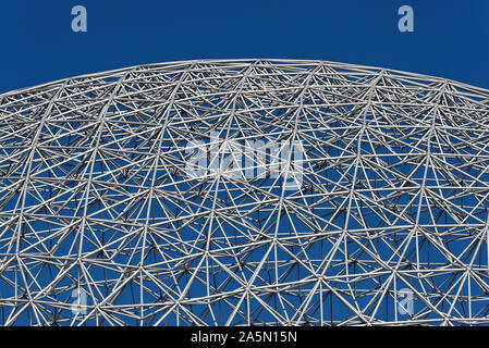 Détail de la biosphère au Parc Jean Drapeau sur l'île Ste Hélène, Montréal, Québec Banque D'Images