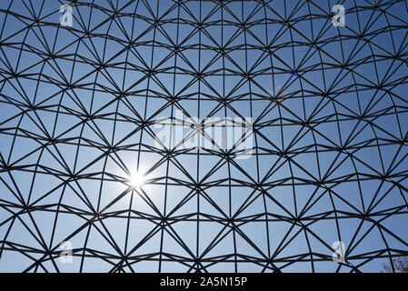 Détail de la biosphère au Parc Jean Drapeau sur l'île Ste Hélène, Montréal, Québec Banque D'Images