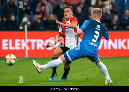 Jens Toornstra (Feyenoord) lors de match Feyenoord-Heracles Almelo Eredivisie, 20 octobre 2019 à Rotterdam, Pays-Bas. Credit : SCS/Sander Chamid/AFLO/Alamy Live News Banque D'Images