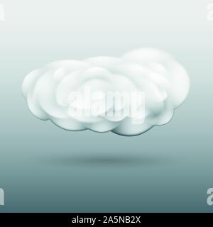 Nuage moelleux avec ombre Illustration de Vecteur
